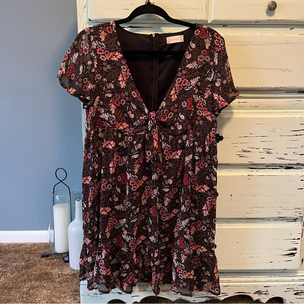Altar’d State Floral Black Floral Dress